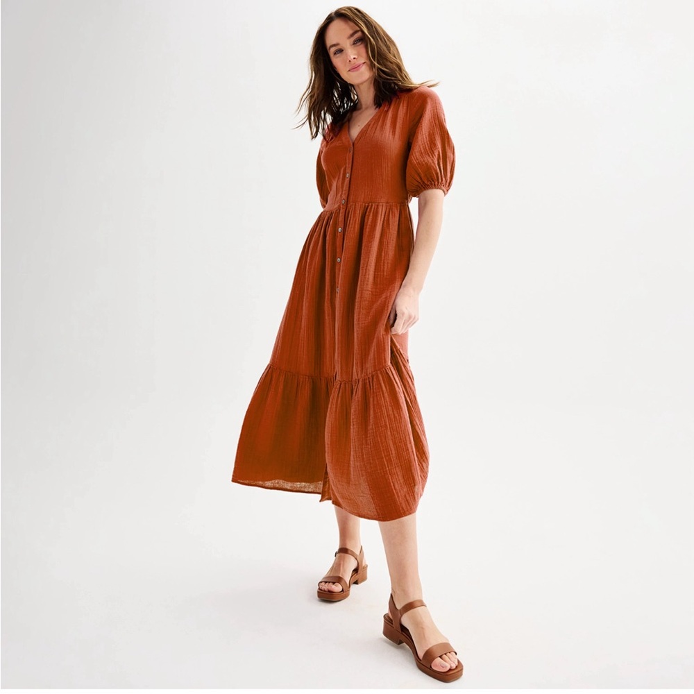 Rust Colored Maxi Dress